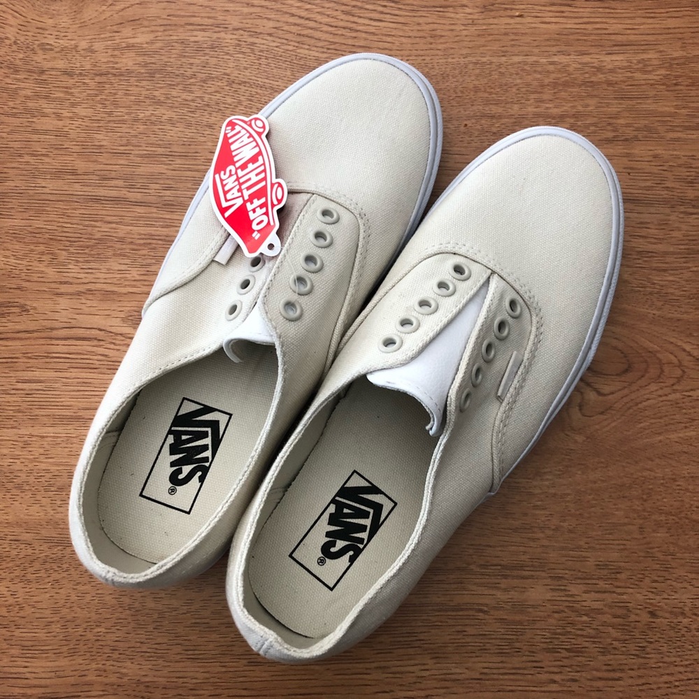 Beige and white vans (women’s size 9)